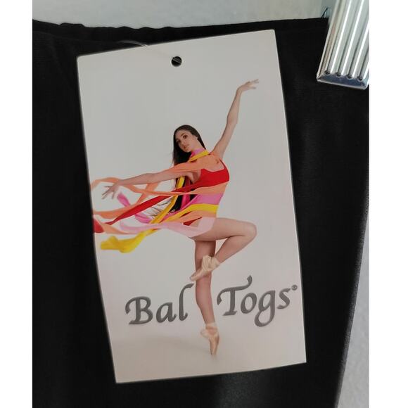 Baltogs Spandex Pull-On Wide Leg Palazzo Culottes Dance Pants Black P NEW - Picture 6 of 7